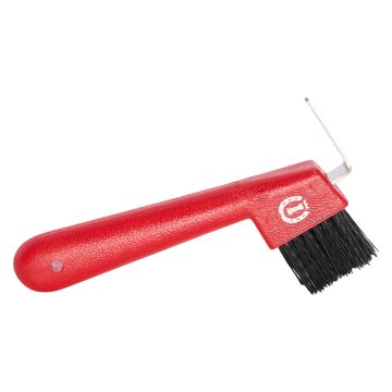 Hoofpick with brush IRH -  Red