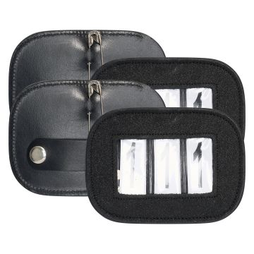 Competition number IRH-Glitter square, set of 2 pcs -  Black