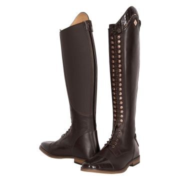 Riding boots IRHOlania Dressage Short/Wide -  Brown-Brown Croco