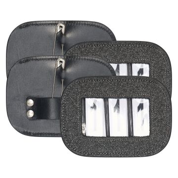 Competition number IRH-Glitter square, set of 2 pcs -  Gun metal