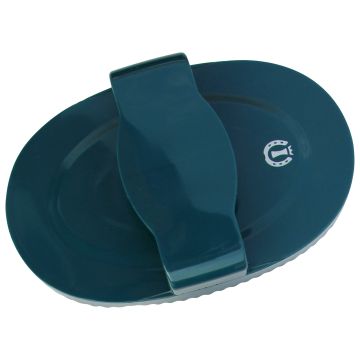 Spring comb plastic Soft with handle big IRH -  Forest green