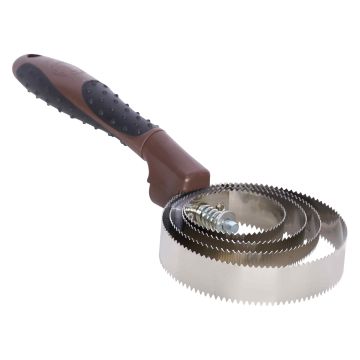 Curry comb metal IRH-Grippy -  Walnut