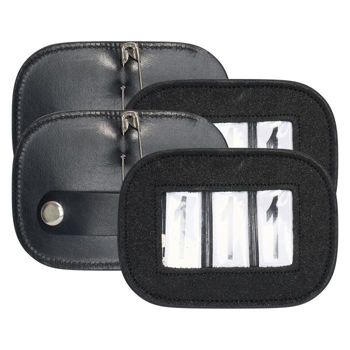 Competition number IRHGlitter square, set of 2 pcs - 9000 - Black