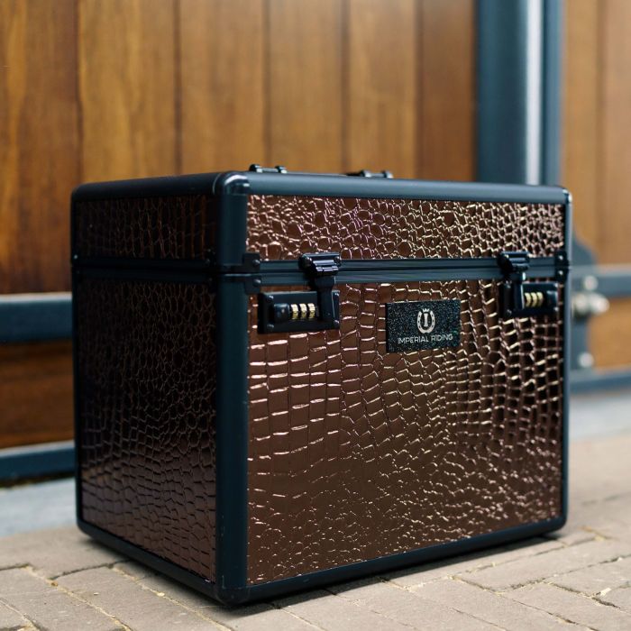 Grooming box IRHShiny - 8508 - Brown-Brown Croco Grooming box IRHShiny - 8508 - Brown-Brown Croco