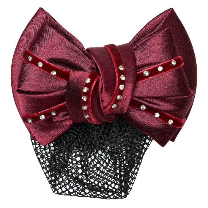 Hairbow with knot net - 3156 - Dark Flower