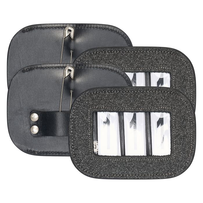 Competition number IRHGlitter square, set of 2 pcs - 7018 - Gun metal Competition number IRHGlitter square, set of 2 pcs - 7018 - Gun metal