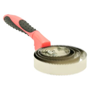 Curry comb metal IRH-Grippy -  Diva pink