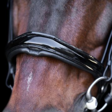 Snaffle bridle with English noseband IRH -  Black-Crystal