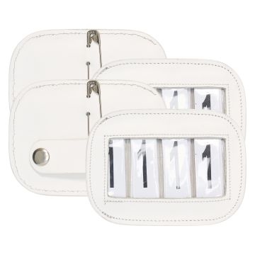 Competition number IRH-Square, set of 2 pcs -  White 