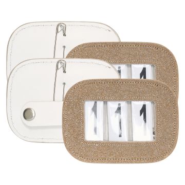 Competition number IRH-Glitter square, set of 2 pcs -  Gold