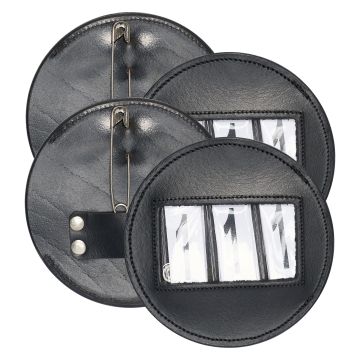 Competition number IRH-Round, set of 2 pcs -  Black